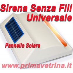 SIRENA WIRELESS ANTISCHIUMA CON PANNELLO SOLARE