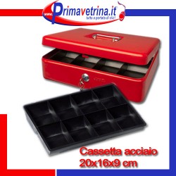 Cassetta portavalori di sicurezza in acciaio 20x16x9 cm
