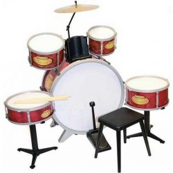 Batteria Bontempi Rock Drummer JD 5215 con sgabello e baghette