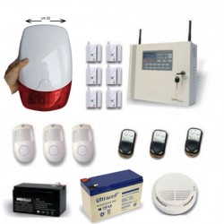 Allarme casa professionale senza fili combinatore GSM kit completo di sirena esterna filare
