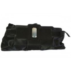 BORSETTA RIPANI GEMMA NERA IN TESSUTO LUCIDO 36x16x11CM