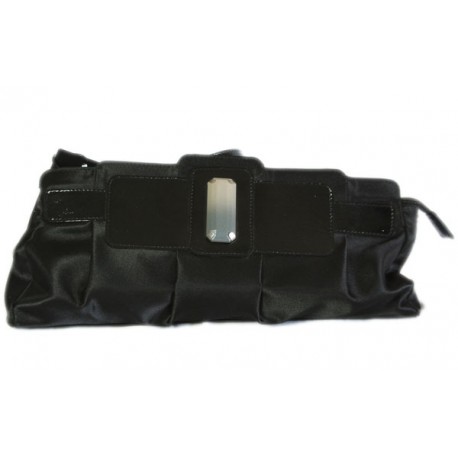 BORSETTA RIPANI GEMMA NERA IN TESSUTO LUCIDO 36x16x11CM