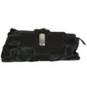 BORSETTA RIPANI GEMMA NERA IN TESSUTO LUCIDO 36x16x11CM