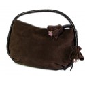 BORSETTA ROBERTA GANDOLFI IN PELLE SCAMOSCIATA MARRONE